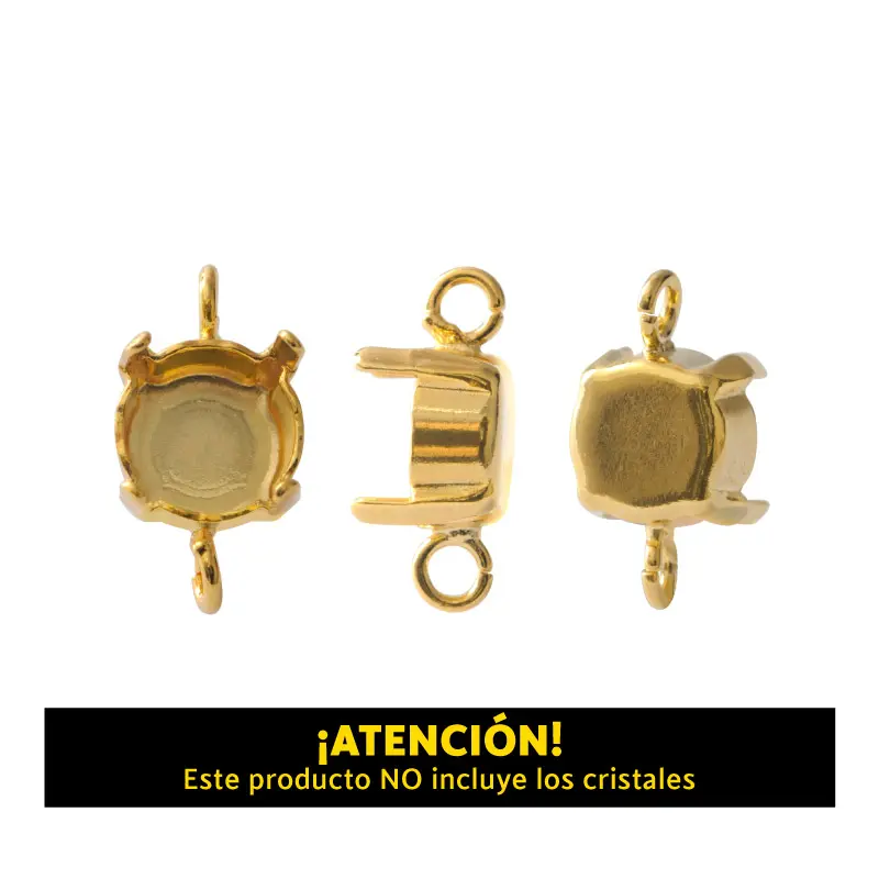 1088DE setting doble argolla abierta SS39/rodio x und