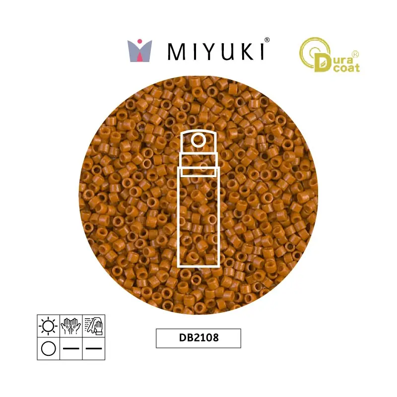 Miyuki delica 11/0 DB2108 opaco kiwi Duracoat x 10g