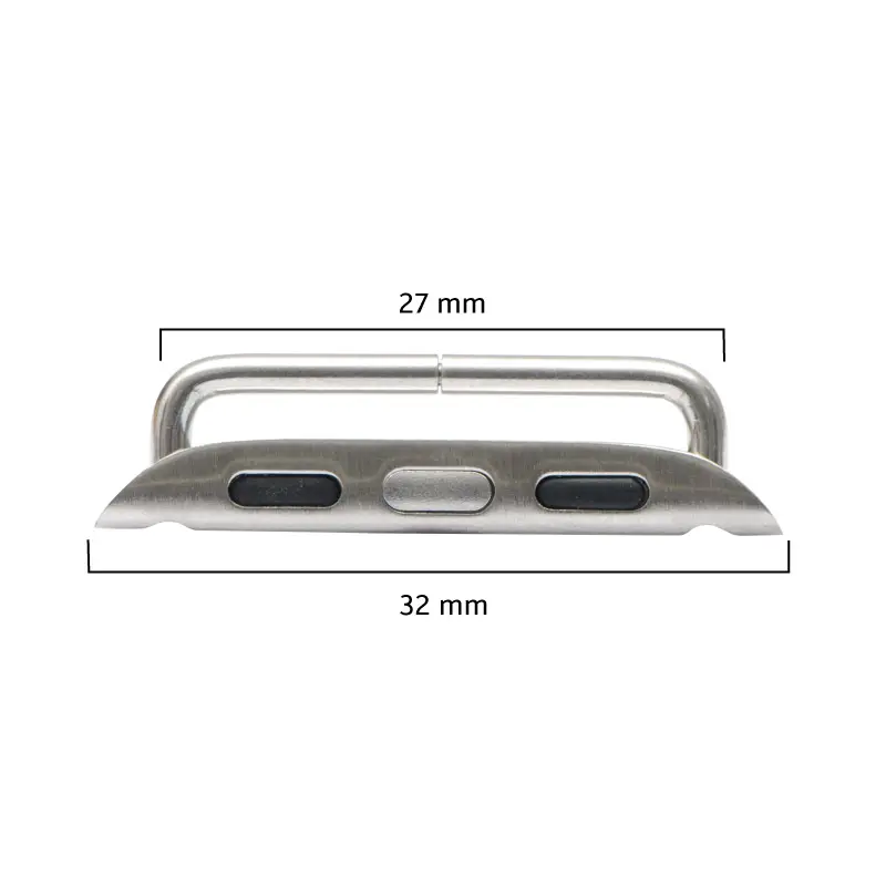 Conector pulso acero iwatch SE plateado 32mm-27mm x 2 unds