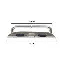 Conector pulso acero iwatch SE plateado 32mm-27mm x 2 unds
