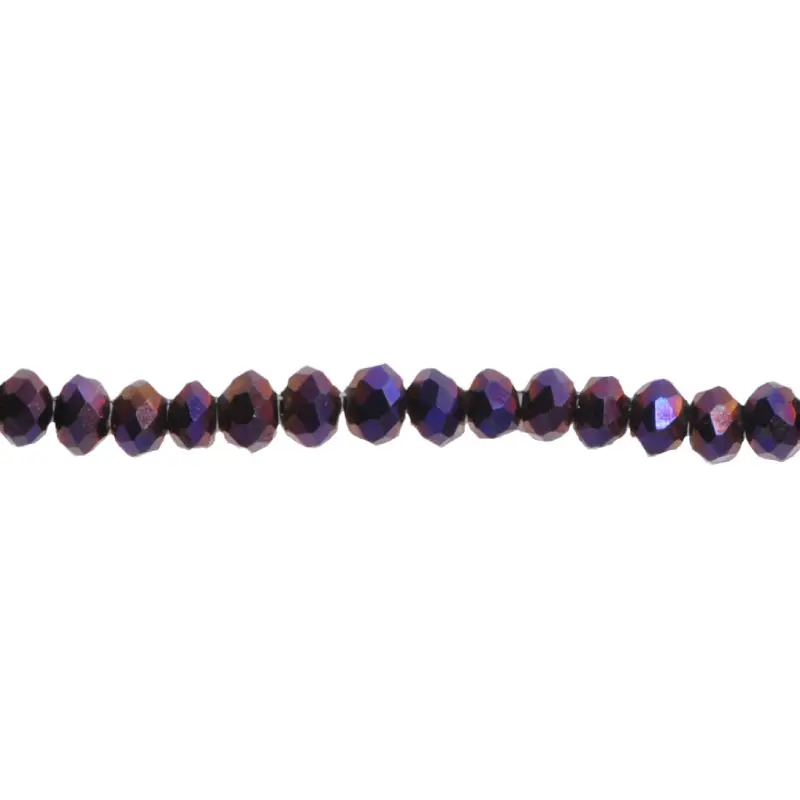 Murano rondela facetada 2mm vitrail light 135 x 160unds