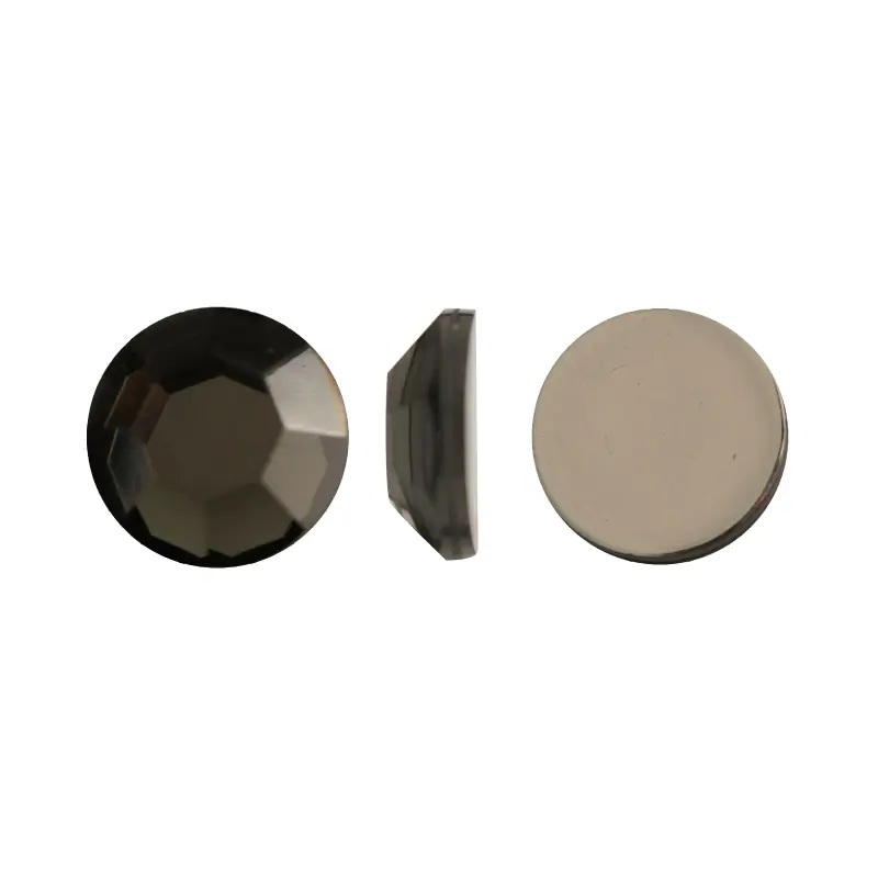 Acrilico K1007 redondo plano 10mm smoky quartz 27 x und