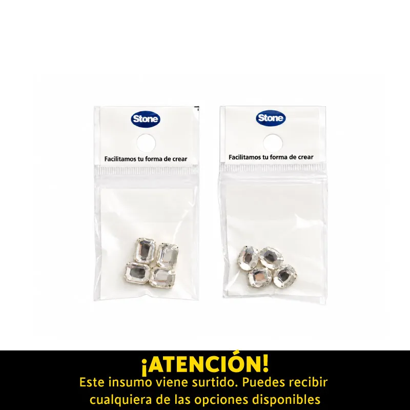 MC octagon CVOBA 10x8H cristal base plata x und
