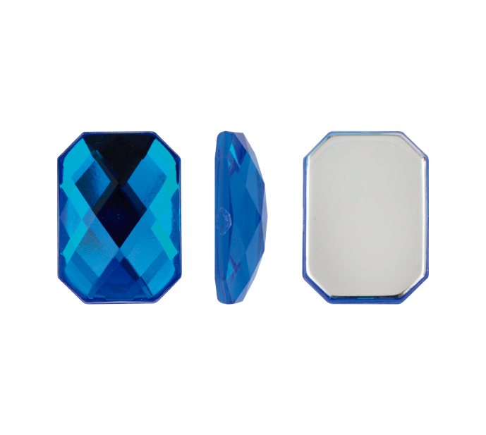 Acrilico K1037 octagon plano 13x18mm sapphire 4 x und