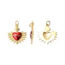 Dije esmaltado rojo sagrado corazon 19x20mm/Golfi x und