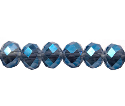 Murano rondela facetada 8mm C001Y1 denim blue AB x 70unds