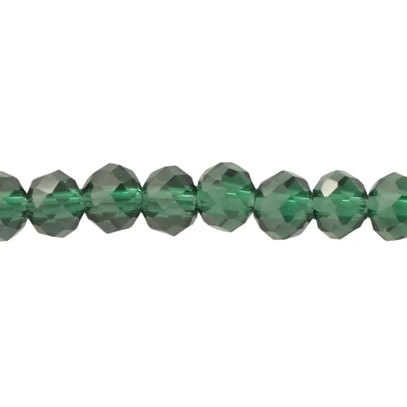 Murano rondela facetada 2mm verde pino 12 x 145 unds