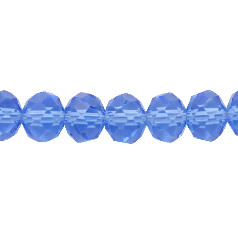 Murano rondela facetada 8mm capri blue 05 x 62und