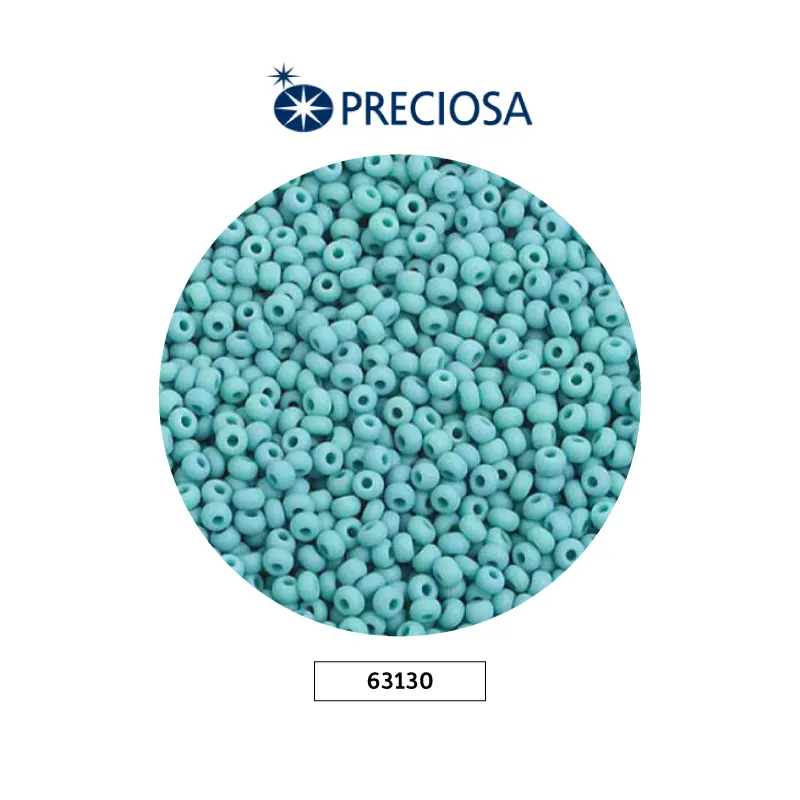 Mostacilla checa preciosa 10/0 2mm 63130 verde turqueza x 500g
