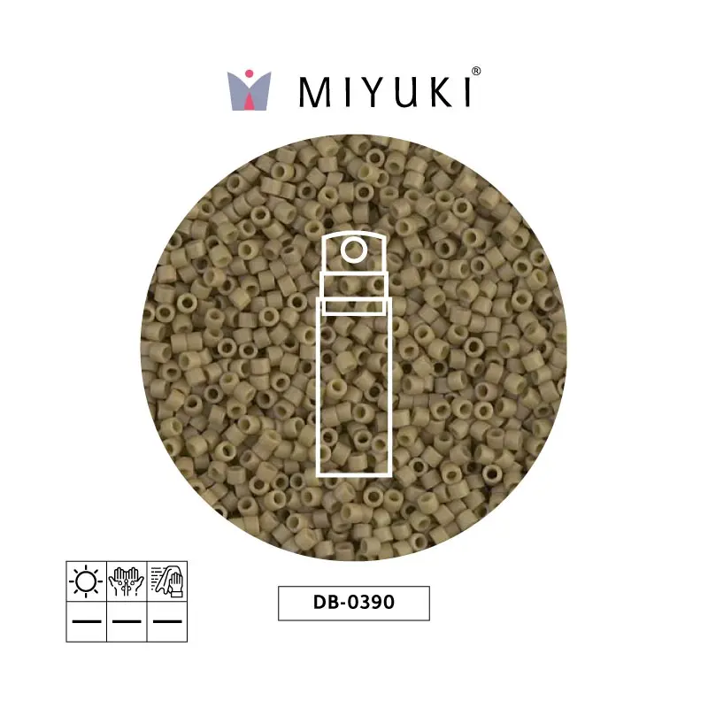 Miyuki delica 11/0 DB0390 opaco verde tea satinado x 10g