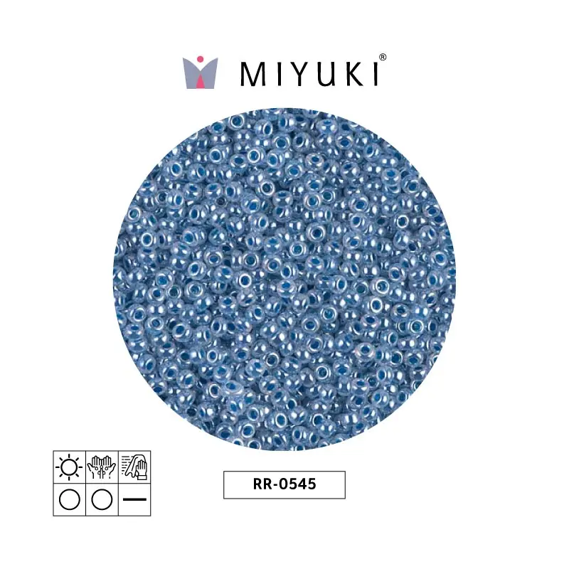 Mostacilla Miyuki rocalla 11/0 RR0545 oscuro cielo azul Ceylon perlado x 250g