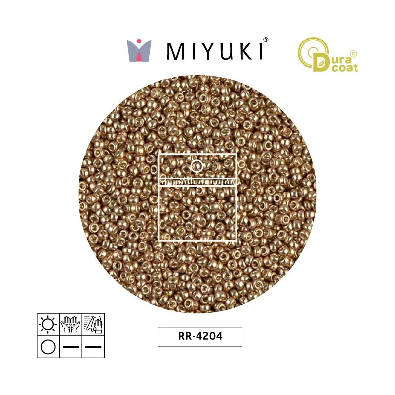 Mostacilla Miyuki rocalla 15/0 RR4204 galvanizado champagne x 25g