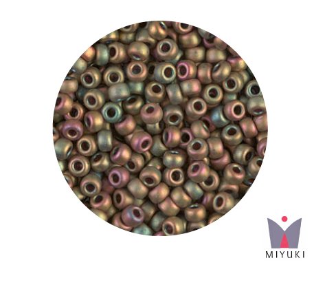 Mostacilla Miyuki rocalla 8/0 RR2035 mate opaco khaki AB x 50g