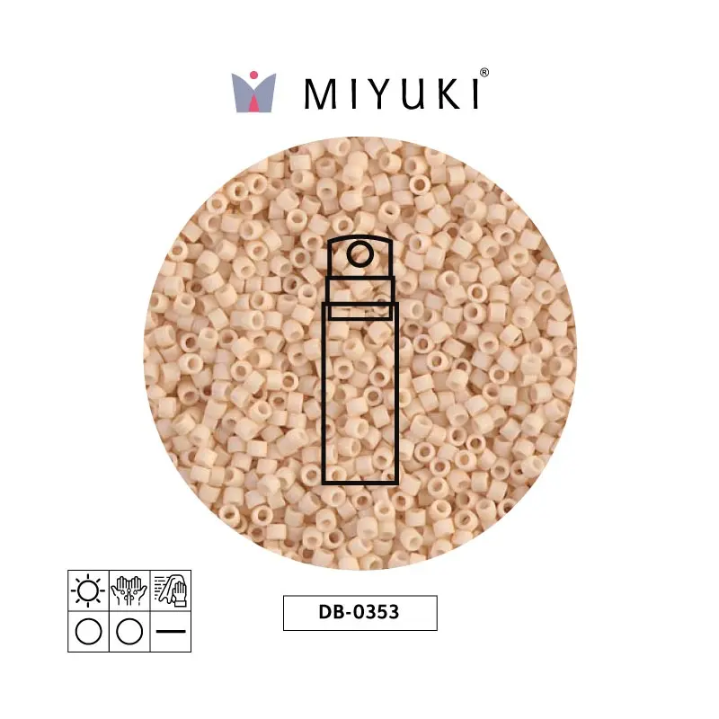 Miyuki delica 11/0 DB0353 mate opaco antique beige x 10g