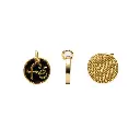 Dije esmaltado negro fe 12mm/Golfi W05973E12 x und