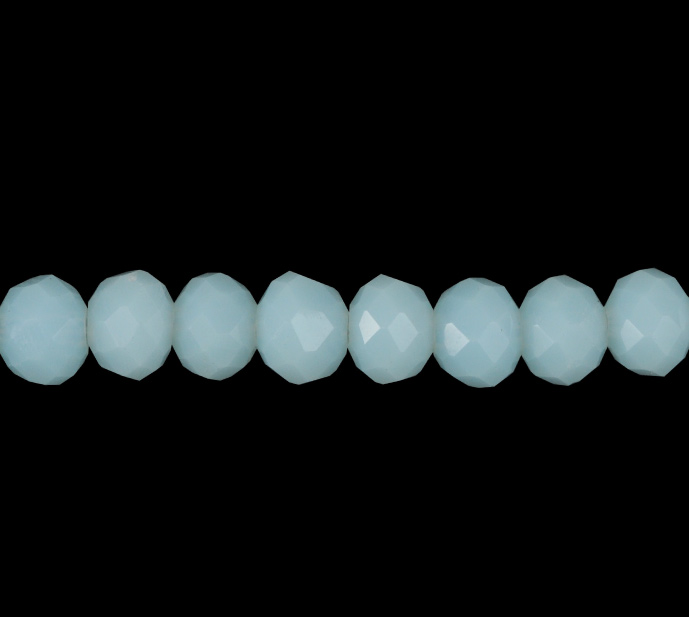 Murano rondela facetada 4mm menta 72-1 x 147ds