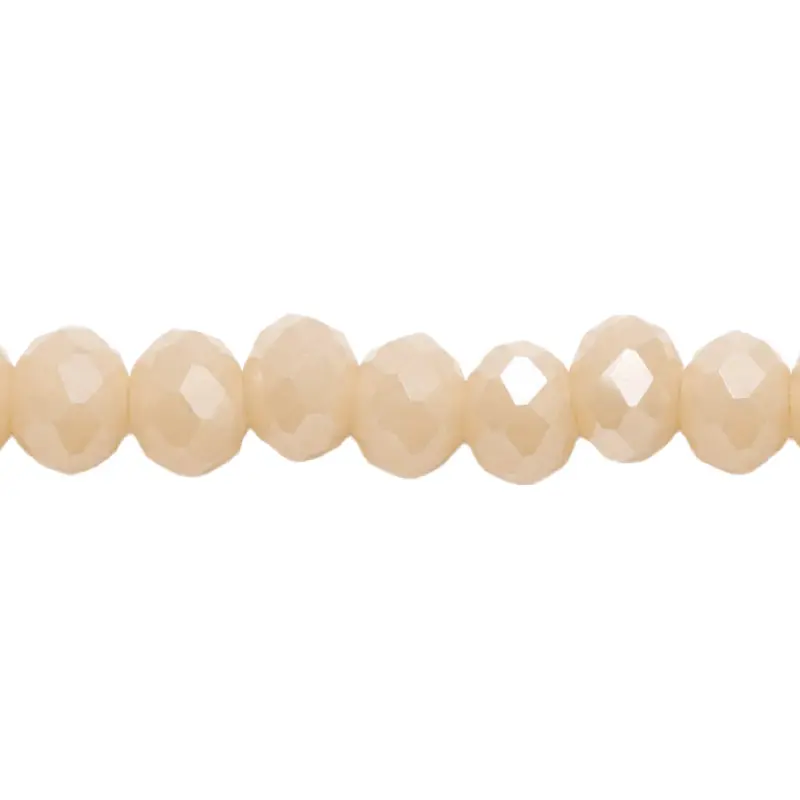 Murano rondela facetada 2mm crema mate 86AB x 140unds