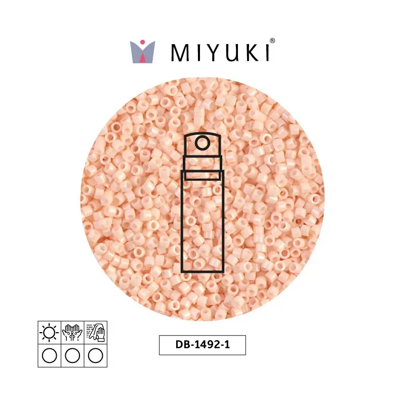 Miyuki delica 11/0 DB1492-1 opaco rosado champagne x 10g