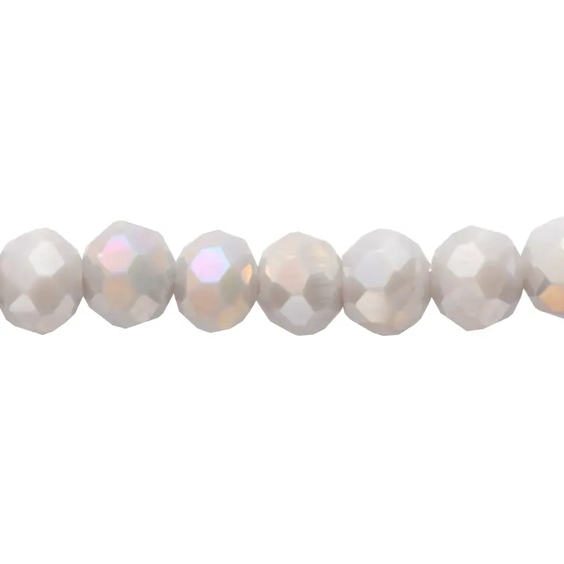 Murano rondela facetada 4mm gris mate 56AB x 110unds