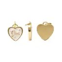 Dije esmaltado blanco corazon Dios 14mm/Golfi W10872W x und