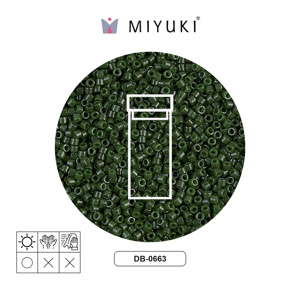 Miyuki delica 11/0 DB0663 opaco verde x 3g