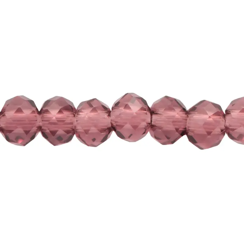 Murano rondela facetada 2mm amatista 16 x 145unds