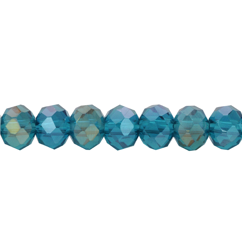 Murano rondela facetada 6mm indicolite 25AB x 100unds