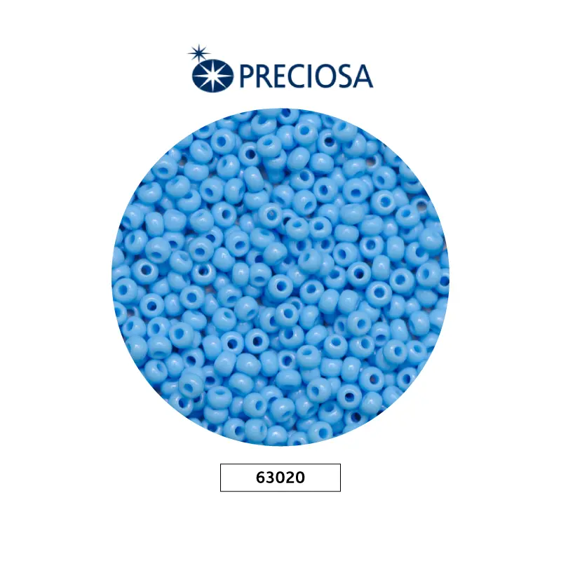Mostacilla checa preciosa 8/0 3mm 63020 azul claro x 500g