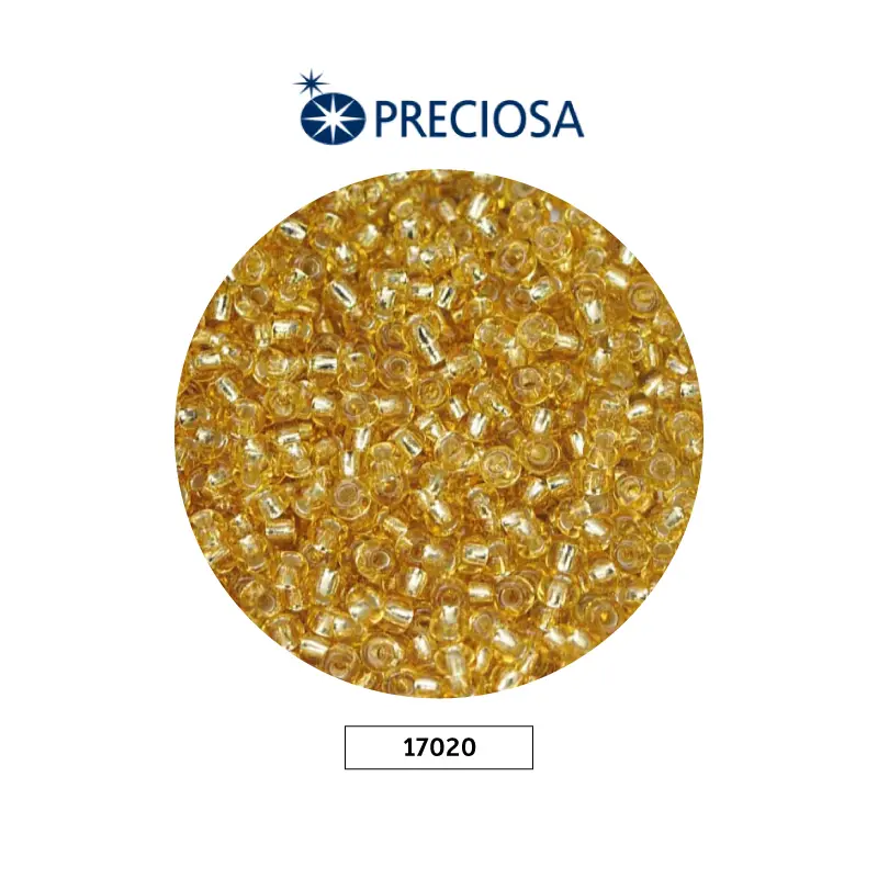 Mostacilla checa preciosa 10/0 2mm 17020 LP dorada x 500g