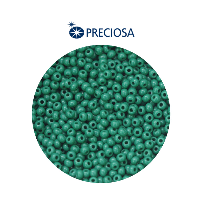 Mostacilla checa preciosa 10/0 2mm 53240 OP verde pino x 500g