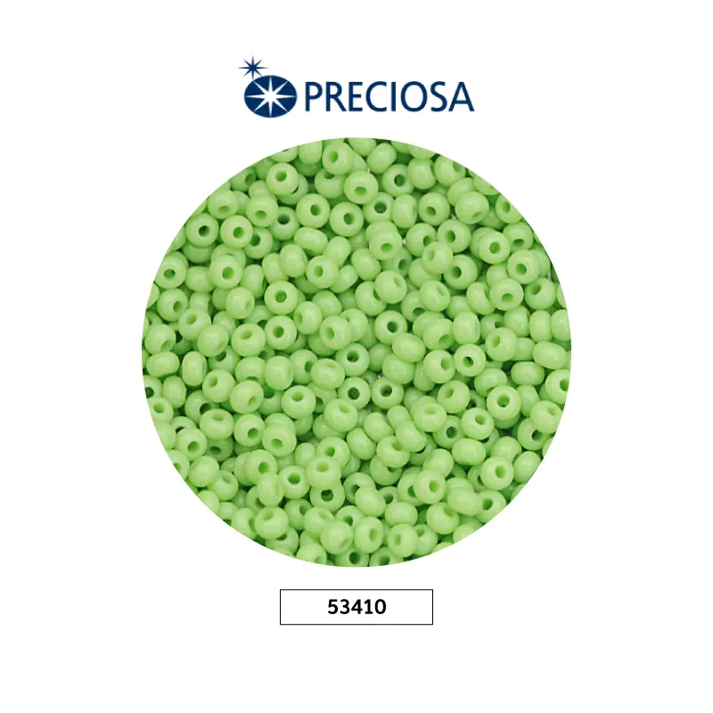 Mostacilla checa preciosa 2mm 53410 OP verde viche x 500g