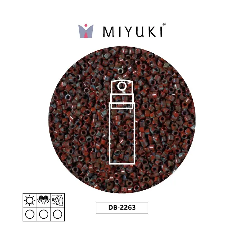 Miyuki delica 11/0 DB2263 opaco rojo picasso x 10g
