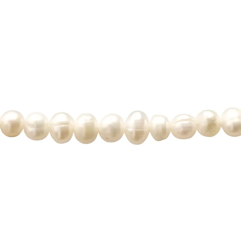 Perla biwa rice 7x8mm x 35cms (36 unds aprox)