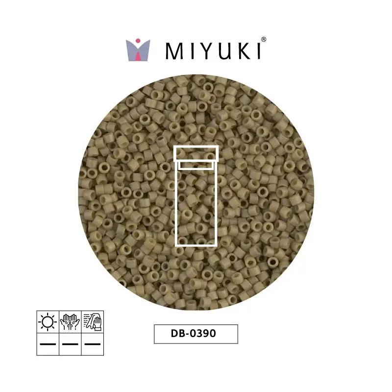 Miyuki delica 11/0 DB0390 opaque green tea satin x 3g