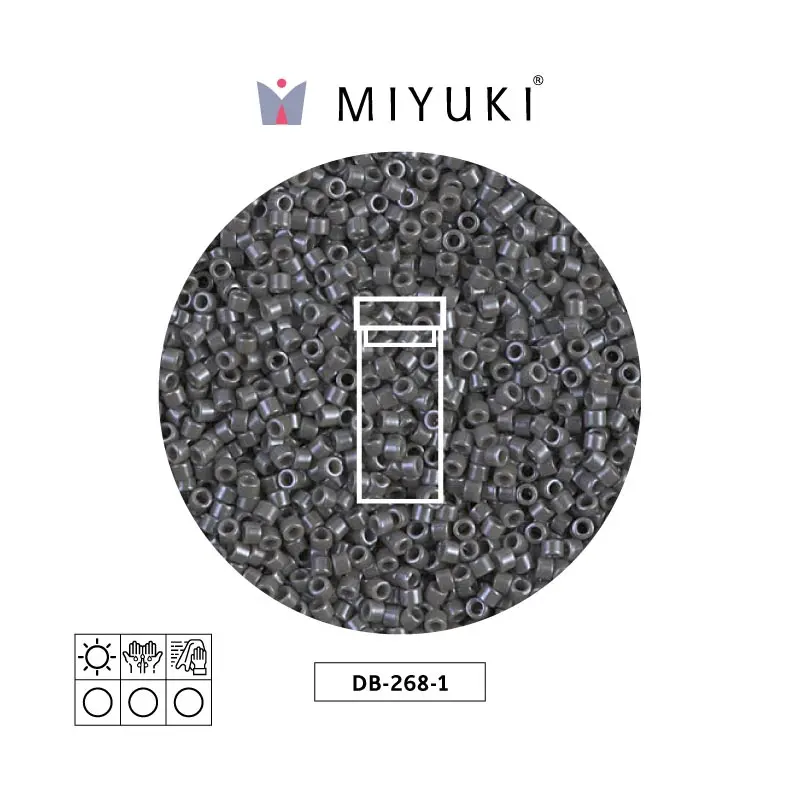 Miyuki delica 11/0 DB0268-1 opaco smoke lusterr x 3g
