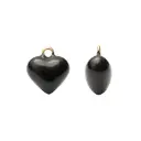 Dije esmaltado negro corazon 15mm W09919A12Y x und