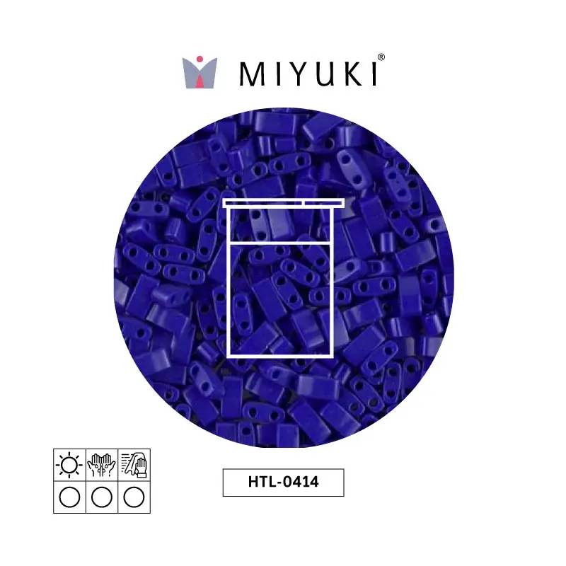 Miyuki half tila 5x2.3x1.9mm HTL0414 opaco azul x 10G