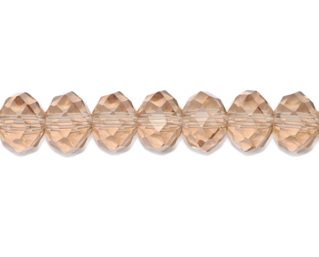 Murano rondela facetada 6mm golden shadow 306 x 100unds