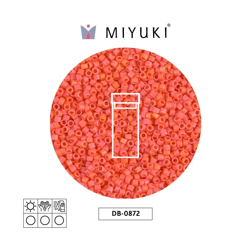 Miyuki delica 11/0 DB0872 mate opaco naranja AB x 3g