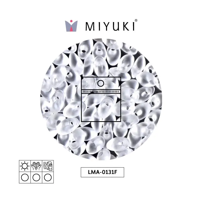 Miyuki long magatama 4x7mm LMA0131F mate cristal x 25g