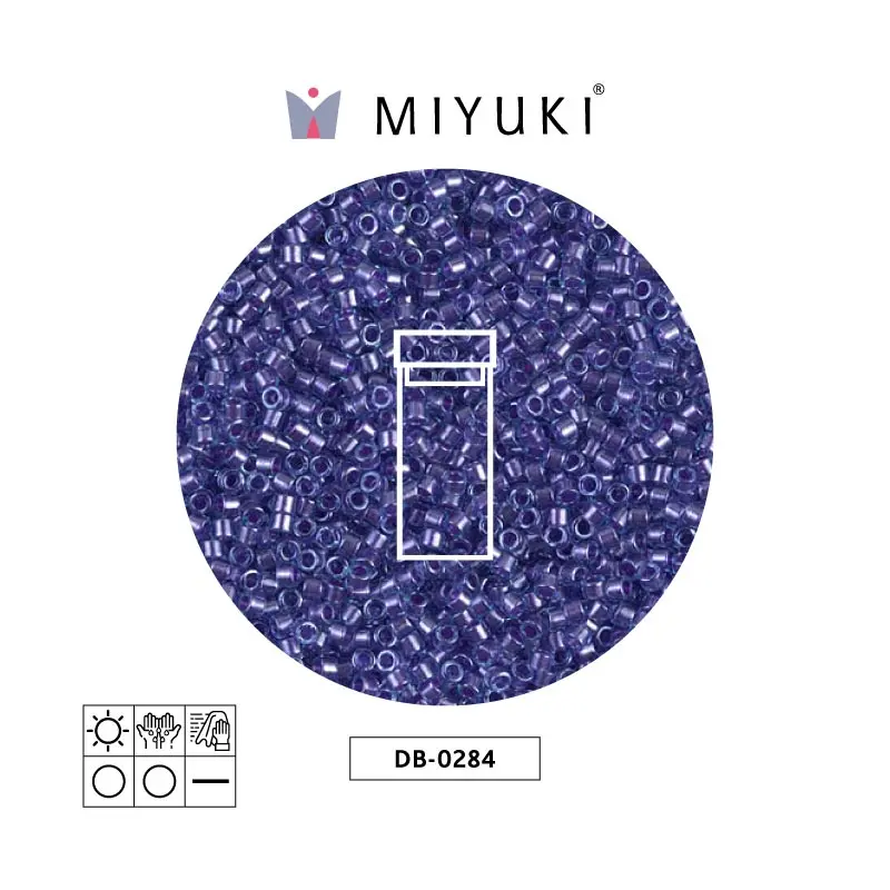 Miyuki delica 11/0 DB0284 sparkling morado forrado azul lusterr x 3g