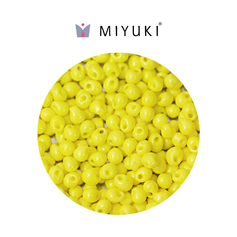 Miyuki drop beads 3.4mm DP0404 opaco amarillo x 500g