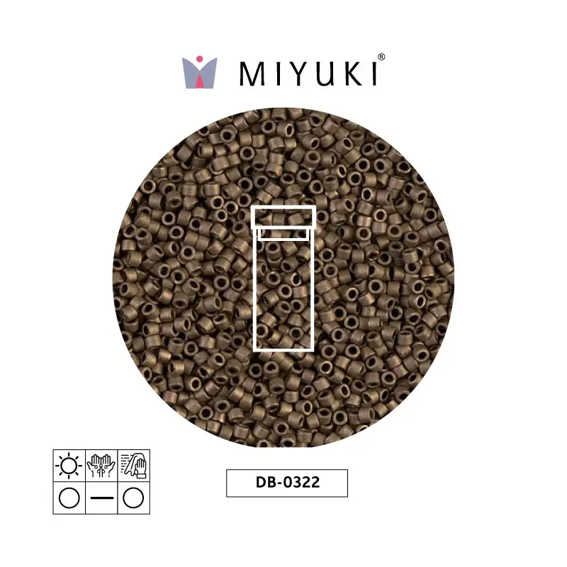 Miyuki delica 11/0 DB0322 matte metallic dark bronze x 3g