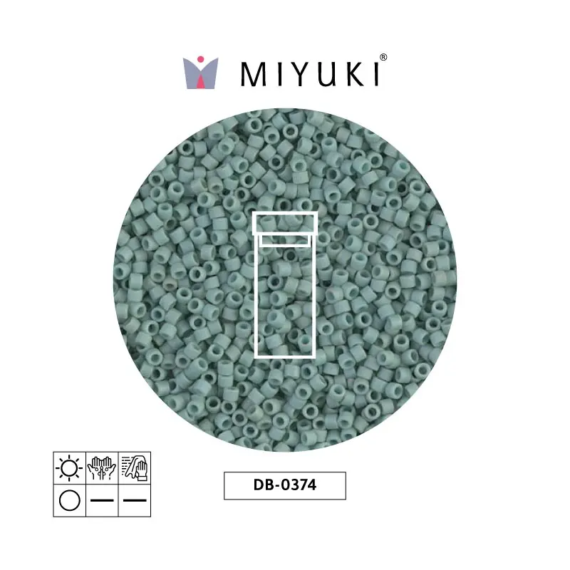Miyuki delica 11/0 DB0374 mat metalizado seafoam x 3g