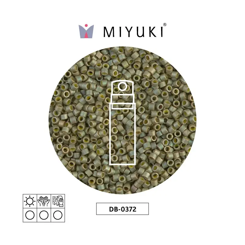 Miyuki delica 11/0 DB0372 opaco claro verde satinado x10g