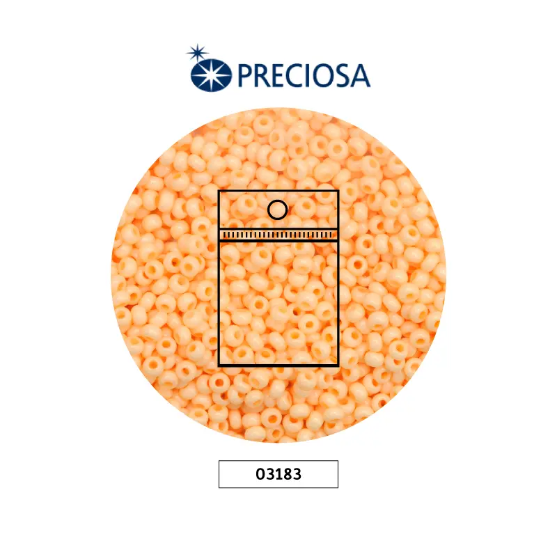 Mostacilla checa preciosa 2mm 03183 OP curuba pastel x 50g