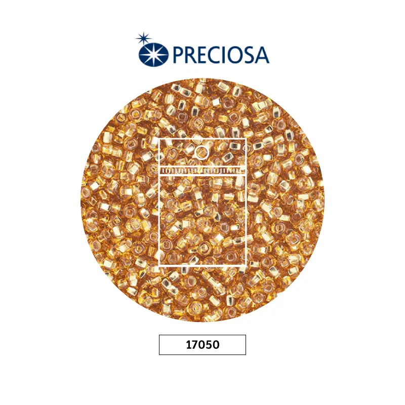 Mostacilla checa preciosa 10/0 2mm 17050 dorado oscuro x 50g