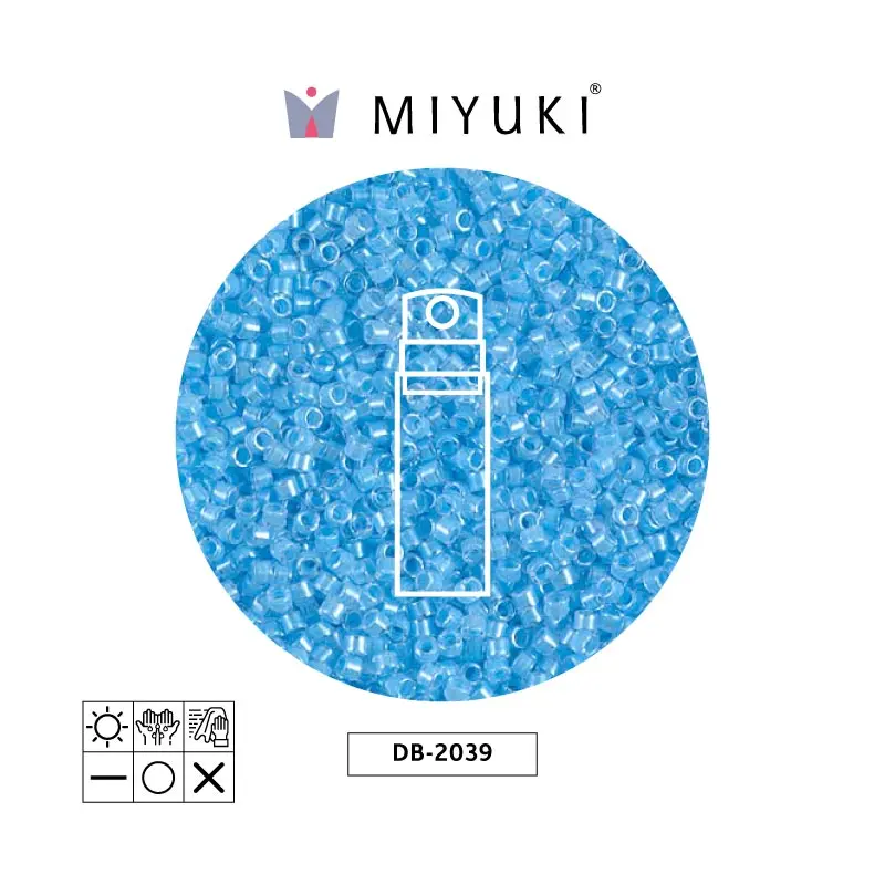 Miyuki delica 11/0 DB2039 neon ocean azul x 10g