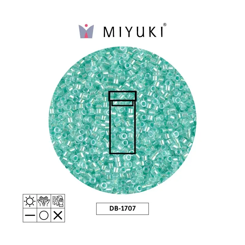 Miyuki delica 11/0 DB1707 opaco perla forrado glacier azul x 3g