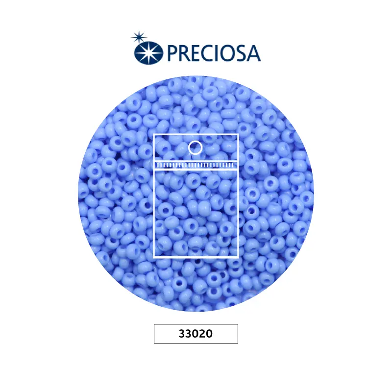 Mostacilla checa preciosa 10/0 2mm 33020 OP azul hortencia x 50g